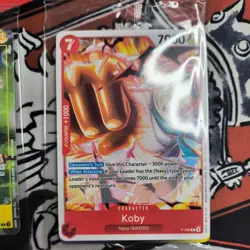 One Piece CCG Monkey.D.Luffy OP10-111 Rare Promo Card Factory Sealed + Koby - Image 3