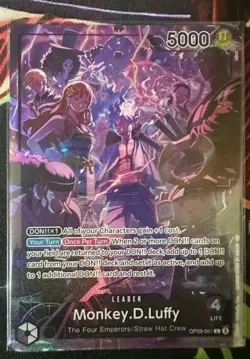 Monkey D Luffy Op09-061 Leader Promos Limited One Piece TCg Card Game Leader - Image 1
