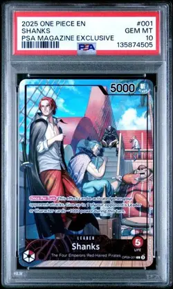 PSA 10 Shanks OP09-001 One Piece PSA Magazine Exclusive Graded Card - Image 1