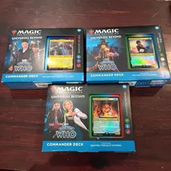 WOTC MTG - Doctor Who Commander Decks (3) Masters of Evil, Science!, Paradox... 195166228815 - Image 1