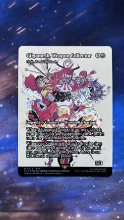 GILGAMESH, WEAPON COLLECTOR/ GODO, BANDIT WARLORD - BORDERLESS (FOIL) (FCA) - Image 1