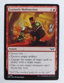MTG UNTIMELY MALFUNCTION U 0161 DSK REGULAR NM/MINT BP - Image 1