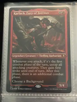 Karlach, Fury Of Avernus X1 Mtg Commander Legends Baldur’s Gate Nm Etched Foil - Image 1