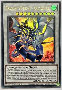 GFTP-EN043 Dragunity Knight - Areadbhair - Ultra Rare 1st Edition Lightly Played - Image 1