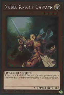 Yugioh Noble Knight Gawayn NKRT-EN004 Platinum Rare Edition NM - Image 1