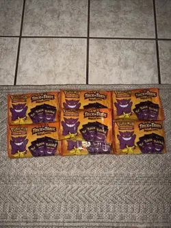 Lot Of 7 Pokemon TCG BOOster Bundle Trick Or Trade Trading Card Game - 120 Cards 820650850783 - Image 1