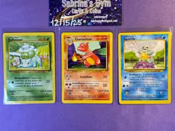 Spanish Base Set Starters Bulbasaur Charmeleon Squirtle x3 Pokemon Card - Image 1