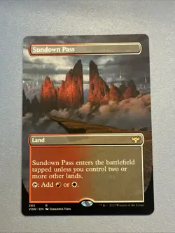 Sundown Pass Borderless Card #285 in NM Condition Innistrad: Crimson Vow, MTG - Image 1