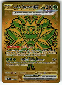 Teal Mask Ogerpon ex - 177/131 SV: Prismatic Evolutions NM Pokemon Card TCG - Image 1
