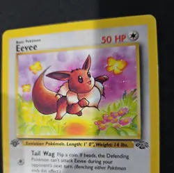 1st Edition Eevee 51/64 Jungle Set Rare Vintage 1999 Pokemon Card - Image 2