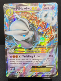 M Mewtwo EX 63/162 Mega Ultra Rare XY BreakThrough Pokemon TCG Card MINT 2015 - Image 2