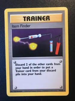 3 Item Finder 74/102 Base set Pokemon cards - Image 2