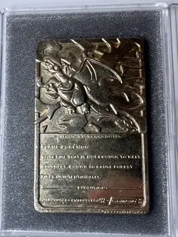 1999 Burger King Pokemon Charizard Nintendo 23K Gold Plated Trading Card - Image 3
