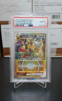 POKEMON CARD - GIRATINA VSTAR 212/196 LOST ORIGIN SECRET RARE GOLD PSA 10 GEM - Image 1