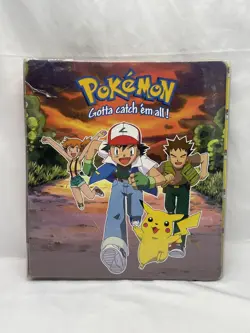 Vintage 1999 Plymouth 3 Ring Card Binder Nintendo Pokemon Pikachu Ash 41365040775 - Image 1