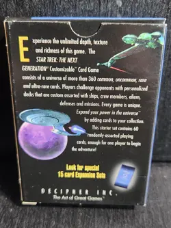 STAR TREK: THE NEXT GENERATION CUSTOMIZABLE CARD GAME 60 CARD STARTER SET OPEN - Image 2