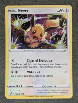 Eevee SWSH118 Pokemon TCG Promo SWSH: Sword & Shield Promo Cards Near Mint - Image 1