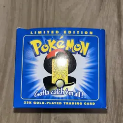 Pokemon Burger King 23k Gold Plated Trading Card Mewtwo In Blue Box, New - Image 2