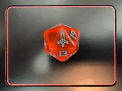MTG Murders at Karlov Manor Red/Blue D20 Spindown Dice - Special Decoder - Image 1