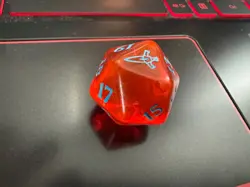 MTG Murders at Karlov Manor Red/Blue D20 Spindown Dice - Special Decoder - Image 2