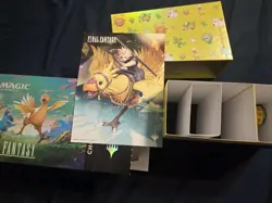 MTG Final Fantasy Chocobo Bundle, Poster, Click Wheel, & Storage Box NO PACKS - Image 1