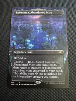 MTG Takenuma, Abandoned Mire 416 Borderless Kamigawa Neon Dynasty NM Near Mint - Image 1