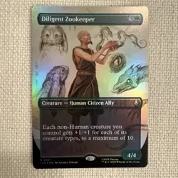 Diligent Zookeeper FOIL Borderless R0327 - MTG Avatar: The Last Airbender TLA NM - Image 1