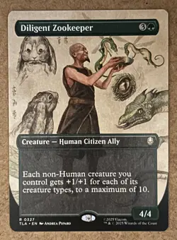 Diligent Zookeeper (Borderless) - Avatar: The Last Airbender TLA - NM MTG - Image 1
