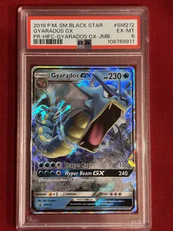 2019 POKEMON SM BLACK STAR PROMO SM212 GYARADOS GX PR-HIFC-GYARADOS GX-JMB. PSA6 - Image 3