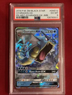 2019 POKEMON SM BLACK STAR PROMO SM212 GYARADOS GX PR-HIFC-GYARADOS GX-JMB. PSA6 - Image 4