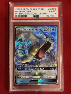 2019 POKEMON SM BLACK STAR PROMO SM212 GYARADOS GX PR-HIFC-GYARADOS GX-JMB. PSA6 - Image 5