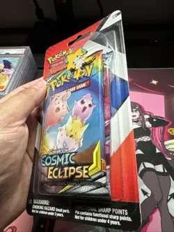 Pokemon Cosmic Eclipse & Chilling Reign 2 pack Blister w/ pin (Sealed) - Image 2