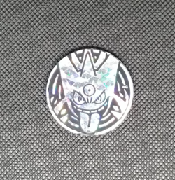 Shiny Mega Gengar Coin Holo Crosshatch Promo Item Pokemon TCG - Image 1