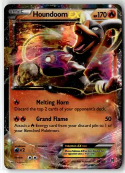 Houndoom EX ? 21/162 Holo Rare EX BREAKthrough 2015 Pokemon NM/LP - Image 1