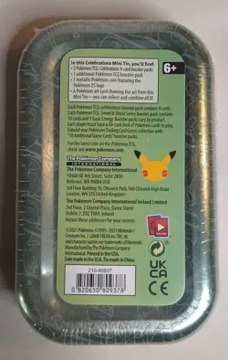 Pokemon TCG Celebrations Mini Tin Chikorita, Cyndaquil & Totodile Factory Sealed - Image 3