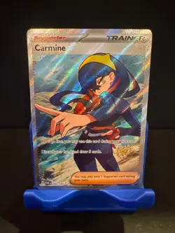 Carmine 204/167 Full Art Trainer Ultra Rare Twilight Masquerade Pokemon TCG - Image 1