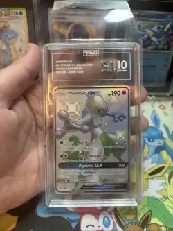 Pokemon Mewtwo GX SV59/SV94 Sun & Moon Hidden Fates Shiny Vault TAG 10 Gem Mint - Image 1