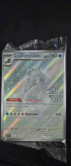 Crabominable 149/142 Holiday Snowflake Stamp Promo SEALED POKEMON tcG TRADING - Image 1