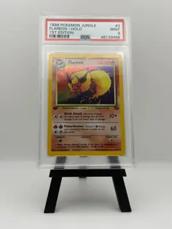 Pokemon 1st Edition Flareon Holo 3/64 Jungle PSA 9 MINT - Image 1