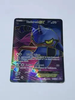 Pokemon TCG Toxicroak-EX Flashfire 102/106 Holo Full Art Ultra Rare HP DMG Card - Image 1