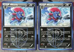Pokemon TCG: 2x WEAVILE - Plasma Freeze 66/116 Rare Cards - LP - Image 1