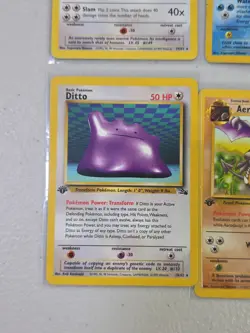 Pokemon Vintage Lot Aerodactyl, Ditto, Machamp, Etc Some 1st Edition 8 Card Lot - Image 2
