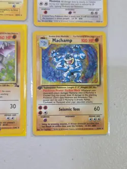 Pokemon Vintage Lot Aerodactyl, Ditto, Machamp, Etc Some 1st Edition 8 Card Lot - Image 5