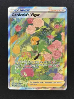 Gardenia's Vigor GG61/GG70 - Crown Zenith Galarian Full Art Pokemon Card - NM - Image 1