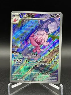 Pokemon TCG Tinkatuff Scarlet & Violet Paldea Evolved Holo Card 217/193 Full Art - Image 1