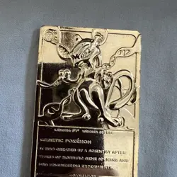 Vintage 1999 Pokemon Mewtwo Gold Metal Card Burger King Collecti - Nintendo#150 - Image 4