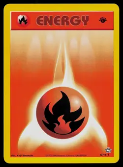 Pokemon Neo Genesis 107/111 Fire Energy 1st Edition Pokemon Card - Image 1