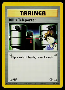 Pokemon Neo Genesis 91/111 Bill's Teleporter 1st Edition Pokemon Card - Image 1