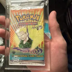 1st Edition Gym Heroes Lt. Surge artwork Pokemon Card Booster Pack (New Sealed) - Image 5