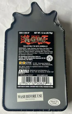 NEW SEALED 2005 YU-GI-OH! RED COLLECTIBLE CARD CARRYING TIN WITH GUMBALLS - Image 2